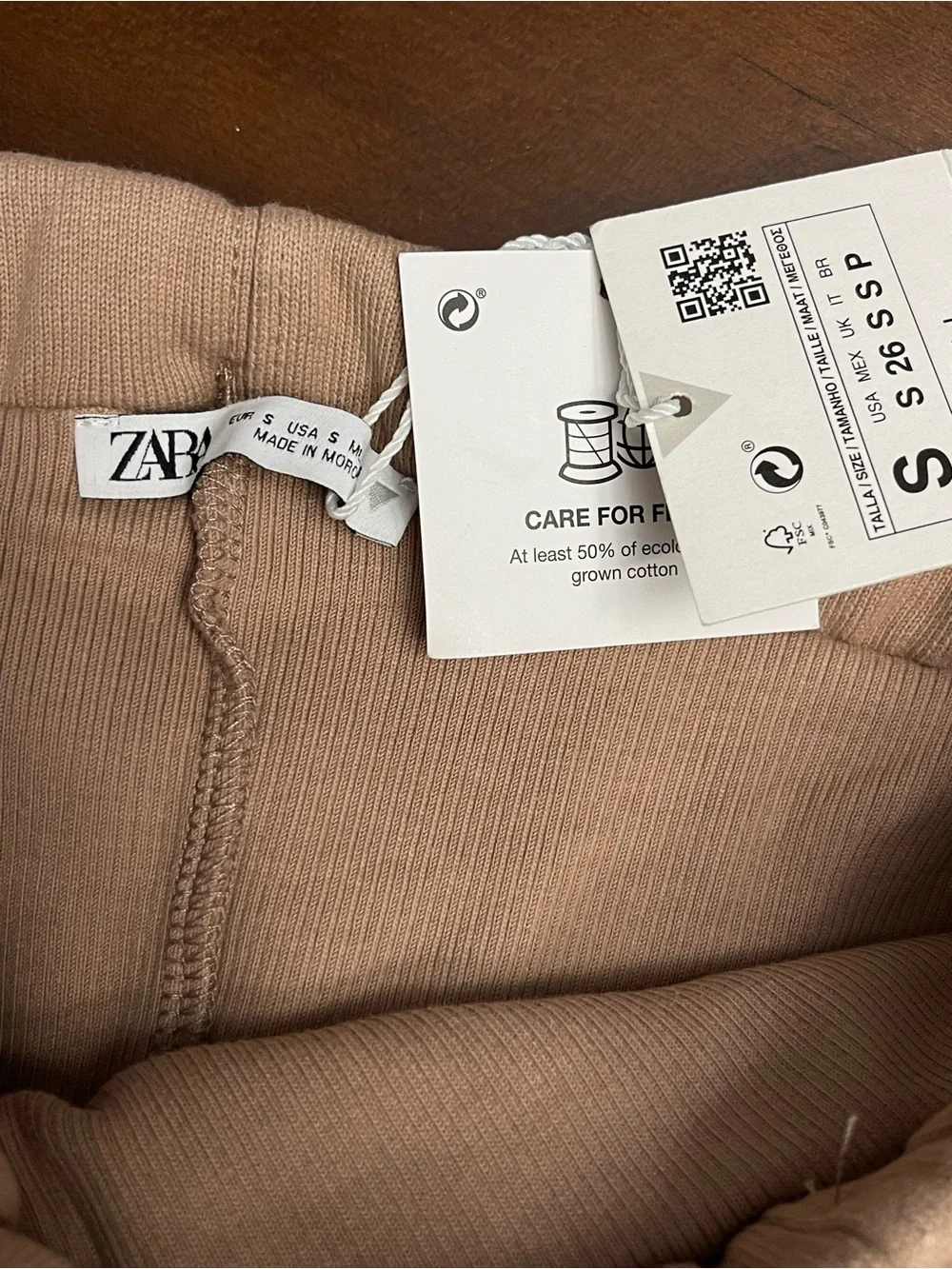 ZARA Taupe Skort Set with Built-In Shorts